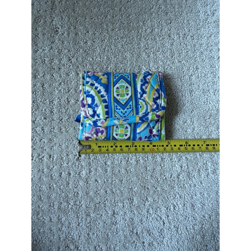 Vera Bradley Pocket Wallet OS Capri Blue *Retired*  NWT Quilted Boho Trifold